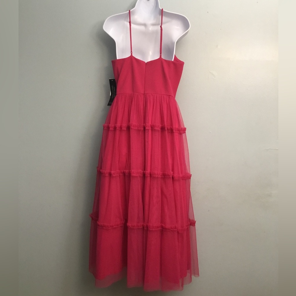 Adrianna Papell Red Halter Tiered Maxi Dress - Picture 2 of 16
